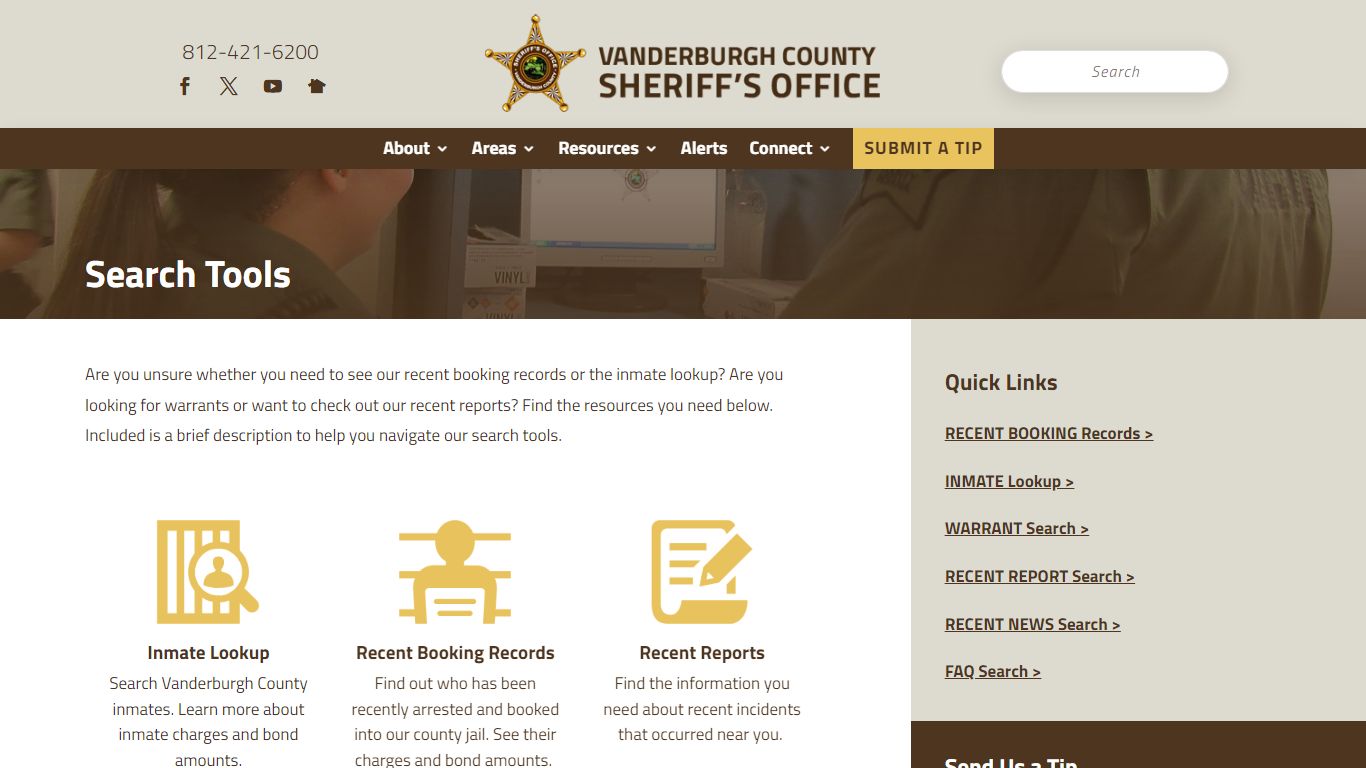 Bookings, Inmates, Reports - Vanderburgh County Sheriff's Office
