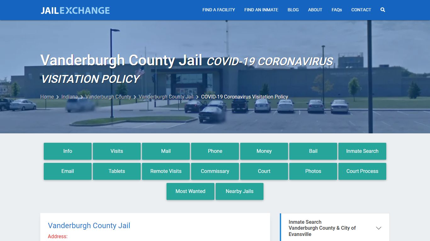 Vanderburgh County Jail Visitation Changes Due to Coronavirus ...